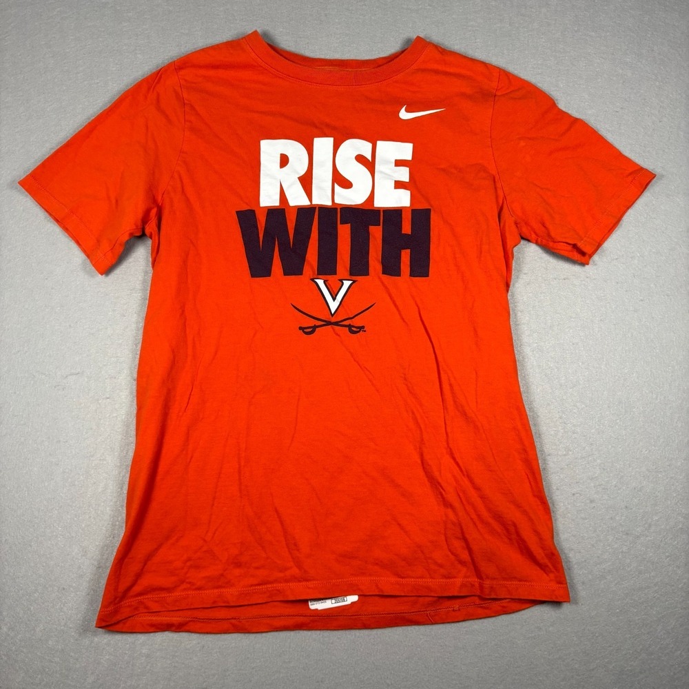 Virginia Cavaliers Nike Shirt Youth Size XL‎ Orange Short Sleeve Tee UVA Unisex